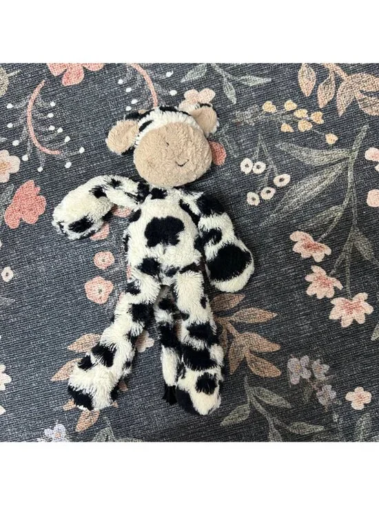 Jellycat Merryday Cow Stuffed Plush Black White Rare Discontinued HTF Long Legs - Picture 3 of 7
